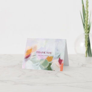 Colorful Unique Abstract Art Thank you Note Card