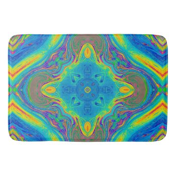 Colorful Unique Abstract Bath Mat by angelandspot at Zazzle