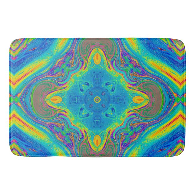 Colorful Unique Abstract Bath Mat (Front)