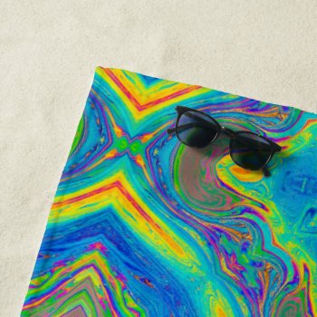 Colorful Unique Abstract Beach Towel by angelandspot at Zazzle