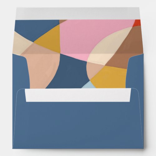 Colorful Unique Abstract Return Address Holiday Envelope