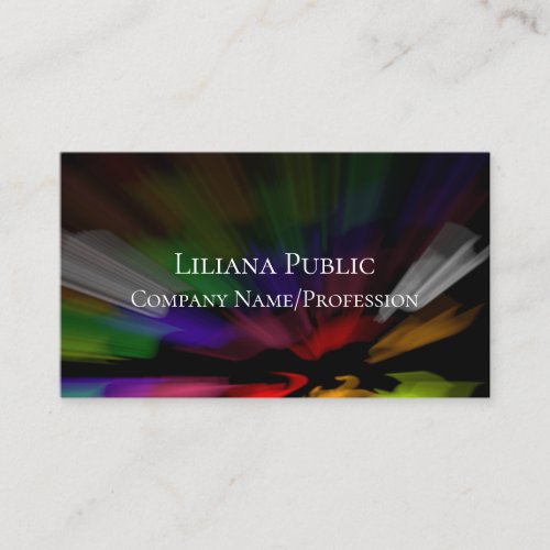 Colorful Unique Abstract Shiny Business Card