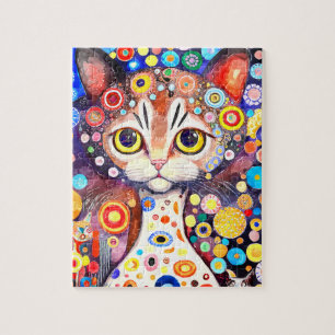 Colorful Unique Kitten Jigsaw Puzzle