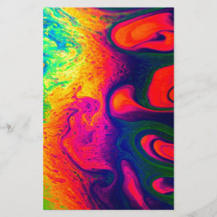 Colorful Unique Rainbow Swirl PERSONALIZE IT Stationery