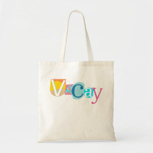Colorful Unique Retro Vacay Mode Tote Bag