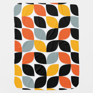 Colorful, unique, trendy, urban leaf concept baby blanket