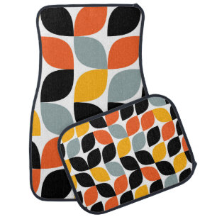 Colorful, unique, trendy, urban leaf concept car floor mat