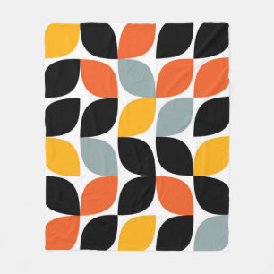 Colorful, unique, trendy, urban leaf concept fleece blanket