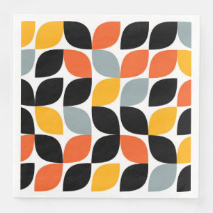 Colorful, unique, trendy, urban leaf concept paper dinner napkins