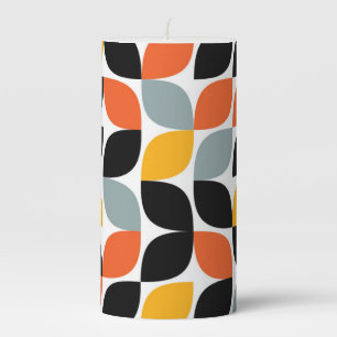 Colorful, unique, trendy, urban leaf concept pillar candle