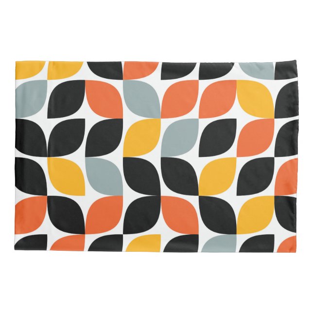 Colorful, unique, trendy, urban leaf concept pillow case (Back)