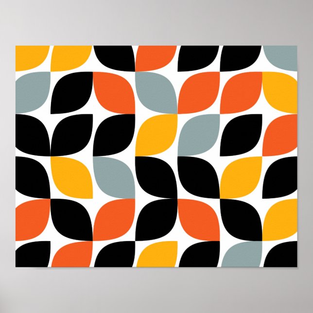 Colorful, unique, trendy, urban leaf concept poster (Front)