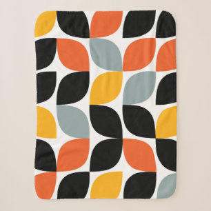 Colorful, unique, trendy, urban leaf concept sherpa blanket
