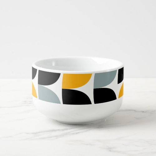 Colorful unique trendy urban leaf concept soup mug