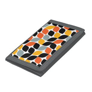 Colorful, unique, trendy, urban leaf concept tri-fold wallet