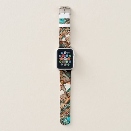Colorful Upcycled Abstract Art Apple Watch Band