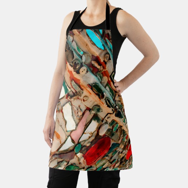 Colorful Upcycled Mosaic Apron (Insitu)