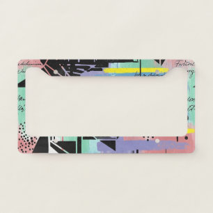 Colorful Urban Graffiti Pattern (11) License Plate Frame