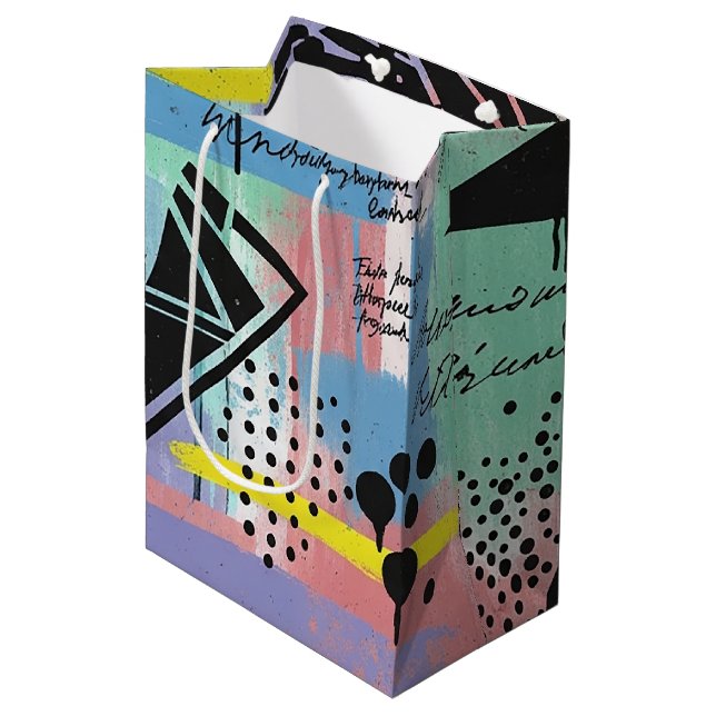 Colorful Urban Graffiti Pattern (11) Medium Gift Bag (Front Angled)