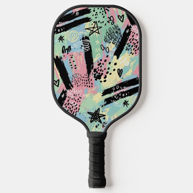 Colorful Urban Graffiti Pattern (12) Pickleball Paddle (Front)