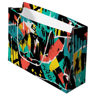 Colorful Urban Graffiti Pattern (13) Large Gift Bag