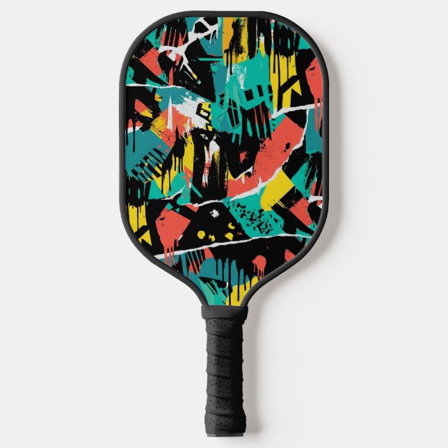 Colorful Urban Graffiti Pattern (13) Pickleball Paddle (Front)