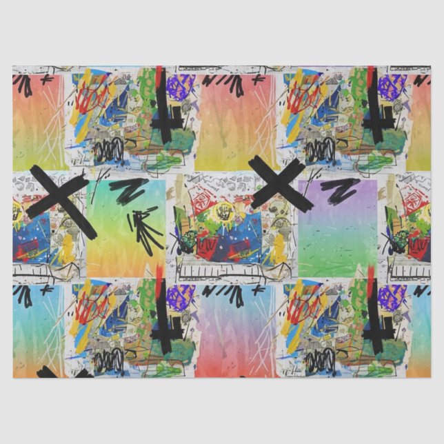 Colorful Urban Graffiti Pattern (14) Tissue Paper (Front)