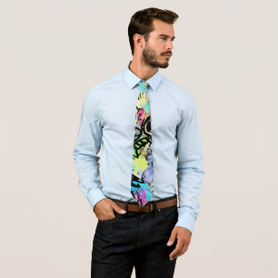 Colorful Urban Graffiti Pattern (1) Neck Tie