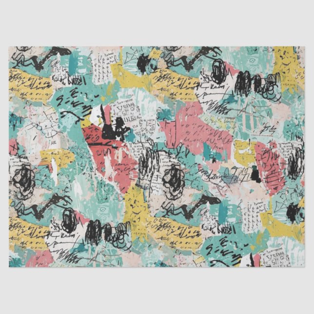 Colorful Urban Graffiti Pattern (2) Tissue Paper (Front)