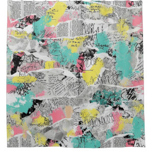 Colorful Urban Graffiti Pattern (3) Shower Curtain