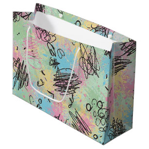 Colorful Urban Graffiti Pattern (4) Large Gift Bag