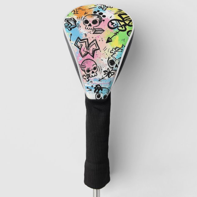 Colorful Urban Graffiti Pattern (6) Golf Head Cover (Front)