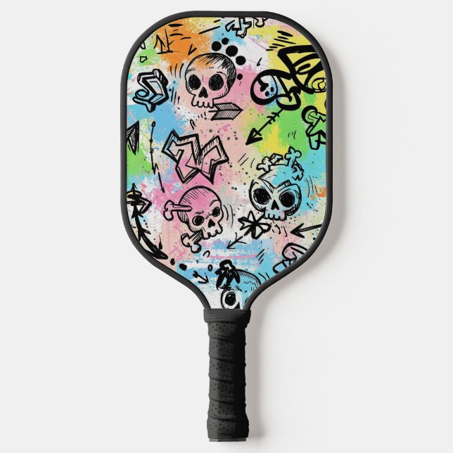 Colorful Urban Graffiti Pattern (6) Pickleball Paddle (Front)