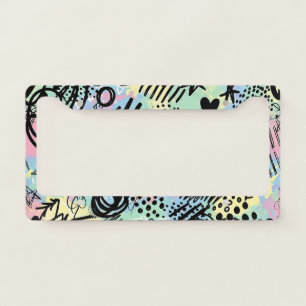 Colorful Urban Graffiti Pattern (9) License Plate Frame