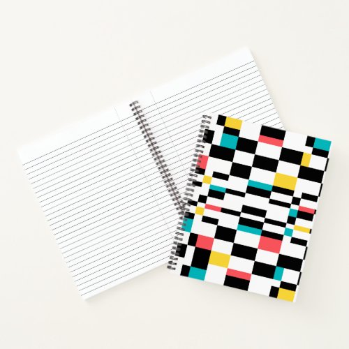 Colorful urban modern trendy geometric pattern notebook