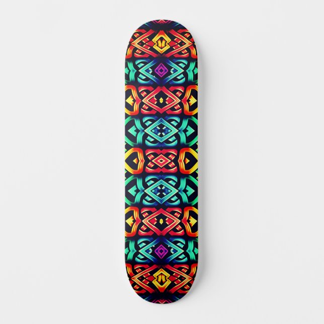 Colorful Urban Street Art / Graffiti Inspired  Skateboard (Front)