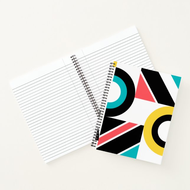 Colorful, urban, trendy, modern geometric art notebook (Inside)