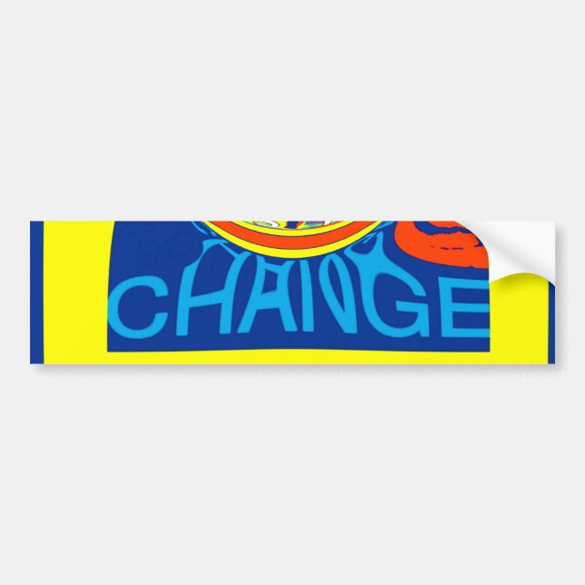 Colorful USA Change: A Festive Design Bumper Sticker (Front)
