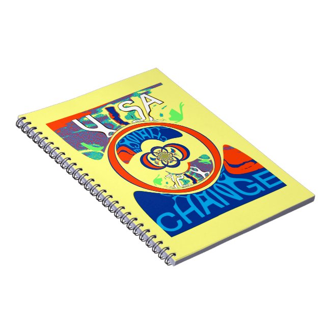 Colorful USA Change: A Festive Design Notebook (Right Side)