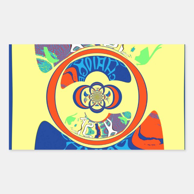 Colorful USA Change: A Festive Design Rectangular Sticker (Front)