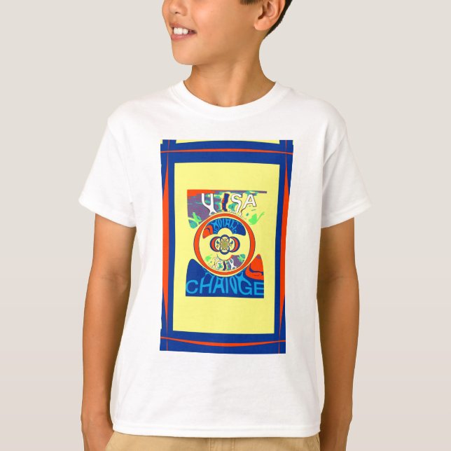 Colorful USA Change: A Festive Design T-Shirt (Front)