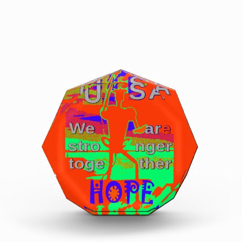 Colorful USA Hillary Hope We Are Stronger Together Award