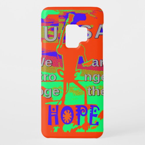 Colorful USA Hillary Hope We Are Stronger Together Case_Mate Samsung Galaxy S9 Case