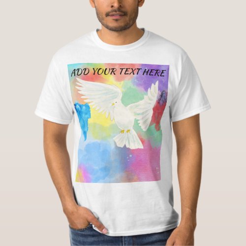 Colorful Vacation Dove Summer Splash for Husband T_Shirt