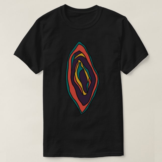 Colorful Vagina Vuvla Sticker T-Shirt (Design Front)