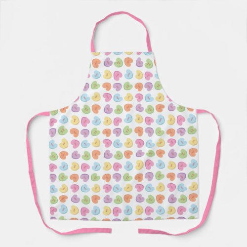 Colorful Valentine Candy Hearts  Paper Coaster Mug Apron