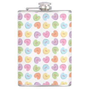 Colorful Valentine Candy Hearts  Paper Coaster Mug Flask