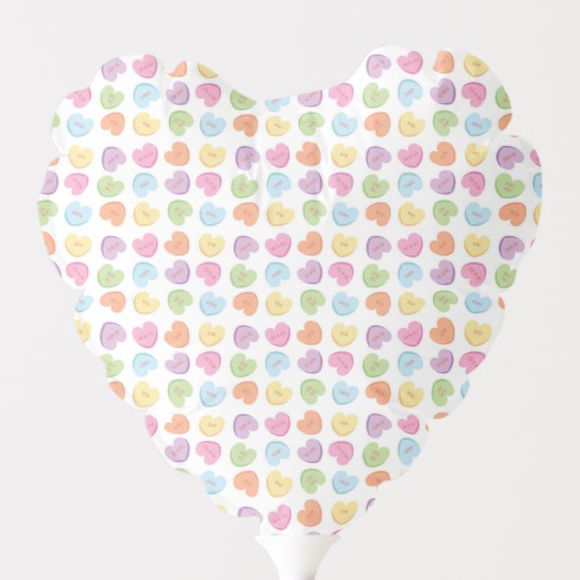 Colorful Valentine Candy Hearts  Placemat Holiday  Balloon (Front)