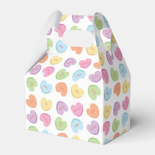 Colorful Valentine Candy Hearts  Placemat Holiday  Favor Boxes
