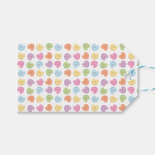 Colorful Valentine Candy Hearts  Placemat Holiday  Gift Tags